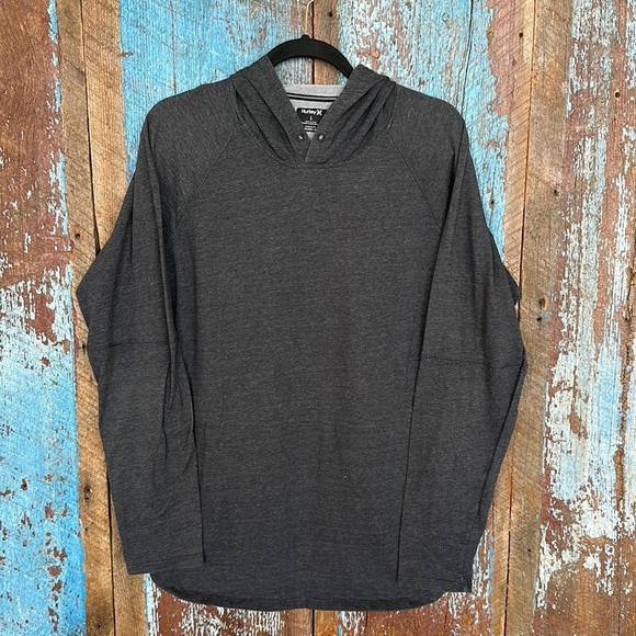Hurley Other - Hurley with Nike Dri-Fit Long Sleeve Hooded Men’s Top Size L Charcoal Gray